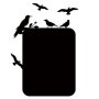 Blackboard Wall Sticker Birds