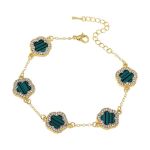 Lucky Luxe - Four-leaf Clover Bangle Bracelet