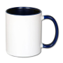 Mugs - 11OZ Coloured Inner & Handle 13 Colours - Navy Blue