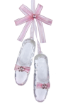Acrylic Pink Ballet Shoes With Bow