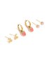 Tweens Gold Plated Stainless Steel Fruit Stacking Earrings 3-PACK