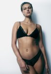 Padded Lace Soft Bra - Black