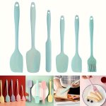 6PCS Silicone Baking Set - Heat-resistant Spatulas Oil Brush & More - Perfect For Cakes Salads & Outdoor Cooking