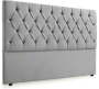 Bell A Deep Buttoned Velvet Headboard Light Grey Queen Bed Frame Furniture Accessories Foam