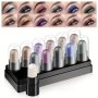 12 Colors Eyeshadow Pencil Set Waterproof Long Lasting Pearlescent Glitter Shimmer Eye Shadow Pen Highlighter Stick Eyes Makeup Tools For Music Festival