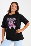 Ladies Printed Slogan Maxi T-shirts