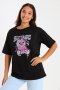 Ladies Printed Slogan Maxi T-shirts