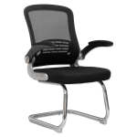 Modern Design Visitor Mesh Office Chairs Without Wheels 8833G Black