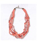 Multi Rope Knot Necklace - Pink Free