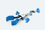 Isolab Universal Clamp 250 Mm 2 Prongs Jaw Width 0.50 Mm Brackets Pvc-coated With Swivel Mechanism