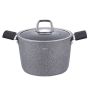 24CM Marble Coating Stock Pot With Lid - Stone Touch Line