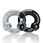 - Ultraballs Cockring 2-PACK Black & Clear