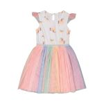Younger Girl Unicorn Mesh Dress