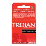Trojan Non-lubricated Premium Latex Condoms 3 Ct
