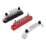 A7460 1 Pair Power Distribution Block 4 X M6 Terminal Studs Positive & Negative With 4 Fixing Screws
