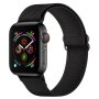 Polyester Nylon Watch Band For Apple Watch Series 7 41MM / 6&SE&5&4 40MM / 3&2&1 38MM Black