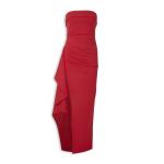 Red Strapless Maxi Dress