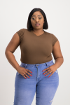 Mbali High-neck Bodysuit - Pinecone - 2XL