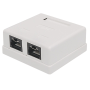 Intellinet 2-PORT CAT6 Utp Wallmount Box - White 771467