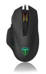 T-dagger Warrant-officer 4800DPI 6 BUTTON|180CM Cable|ergo-design|rgb Backlit Gaming Mouse – Black red