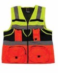 Pioneer Two Tone Lime org Neo Explorer Vest With Multi Pocket