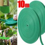 10 1M Reusable Nylon Plant Ties - Green Garden Plant Bandage Cable Ties - Self Adhesive Plant Fastener Tape - For Plants Garden