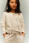 2-PIECE Cardigan And Top Set - Natural White