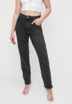 Guess High Rise Mom Jean - Charcoal Grey Wash