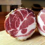 Coppa capacolla Pork Neck Whole Muscle Cure: 100G SLICED:1KG Whole