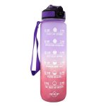 The Classic Motivational Time Marker Water Bottle Purple And Pink