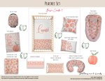 Cot Duvet Bedding Peaches Set
