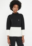 Polo Wmn Colour Block Long Sleeve Jumper - Black