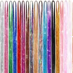 Sparkle Hair Tinsel Heat Resistant Multi-color Colors 121.92 Cm Glitter Fairy Hair Accessories Perfect For Christmas New Year Ha