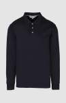Mens Donald Long Sleeve Golfer In Black - Black 4XL