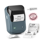 NB493 - - B1 - Portable Thermal Label Bluetooth Printer Incl Free White Label 50X30MM Space Blue