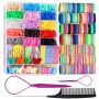 Teenitor Elastic Hair Ties Hair Accessories For Girls Colorful Baby Elastic Hair Bands Set Rubber Bands For Hair With Hair Clips