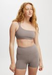 Cotton On Highwaisted Shortie Short - Sesame Rib