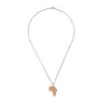 Goldair Gold Africa Solid Pendant Chain Necklace