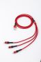 Polaroid 3IN1 Charging Cable - Black & Red