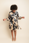 MINI Baroque Dress - 42 Blue Cloud