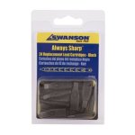 24PC Always Sharp Carpenter Pencil Tips Black Cplblk