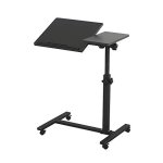 Tigerdad Overbed Bedside Desk Mobile Rolling Laptop Stand Tilting Overbed Table With Wheels Height Adjustable Tray Table For Lap