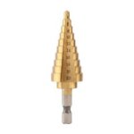 Step Drill Bit - Titanium Coated Trapezoidal - Gold - GOLD-4-22MM