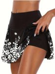 Floral Print High Waist Skirt Casual Flared MINI Skirt For Spring & Summer Women's Clothing