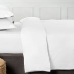200 Thread Count Flap Oxford Cotton Rich Percale Duvet Cover White - Super King 260X240CM