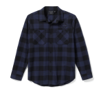 Men’s Bar & Shield Buffalo Check Flannel – Plaid – Mood Indigo harley Black