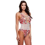 Baci - White Floral & Lace Teddy M l
