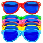 Jumbo Retro Glasses With Star Patterns - Perfect For Festive Parties And Fan Events