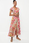 Floral Printed Maxi Dress - Multi Green