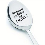 CAT Lover's Delight: Engraved Stainless Steel Coffee Spoon - Perfect For Moms Wedding & Christmas Gifts